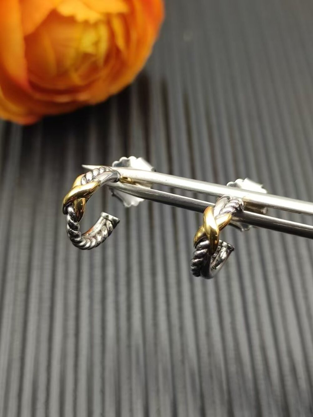 🥂David Yurman Colorful Beaded Ear Rings - Picture 4 of 9